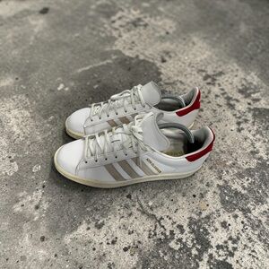 Adidas Men's White and Red Sneakers